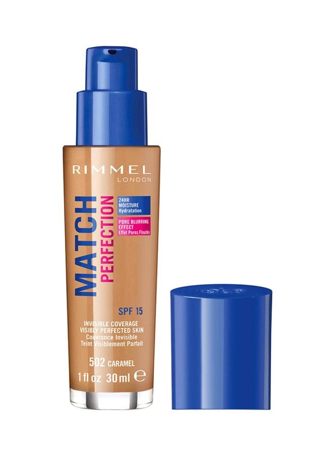 RIMMEL LONDON Match Perfection Foundation – 502 –Caramel  - Image 1