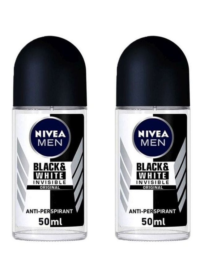 Nivea Pack Of 2 Black And White Invisible Original Roll-on Deodorant 100ml