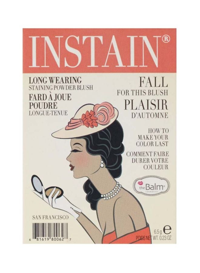 theBalm - INSTAIN® Long-Wearing Powder Staining Blush Swiss Dot Peach - Image 1