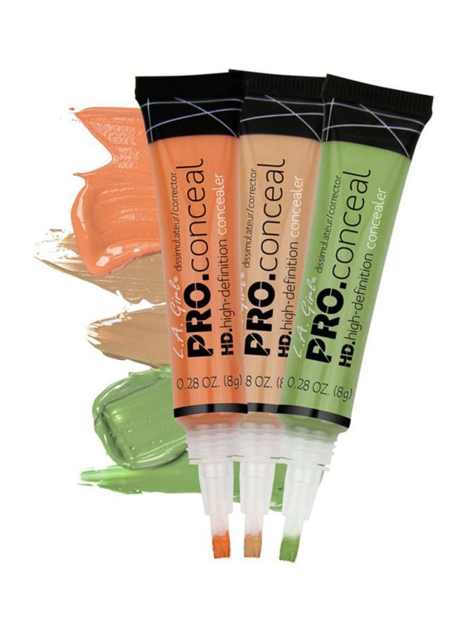 Generic - HD PRO Cream Concealer Set Green/Brown/Beige - Image 1