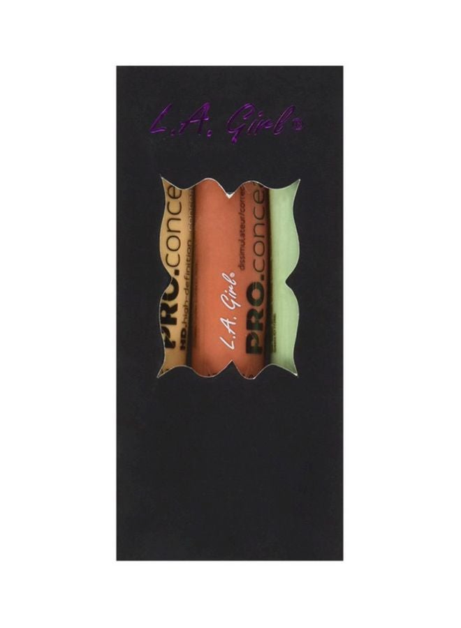 Generic - HD PRO Cream Concealer Set Green/Brown/Beige - Image 1