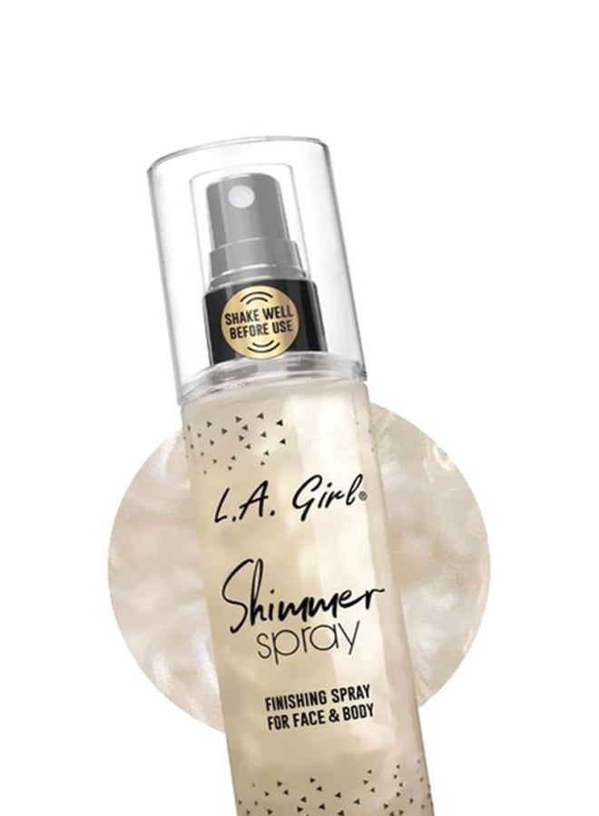 LA Girl Shimmer Finishing Spray For Face And Body GFS918 Gold  - Image 3