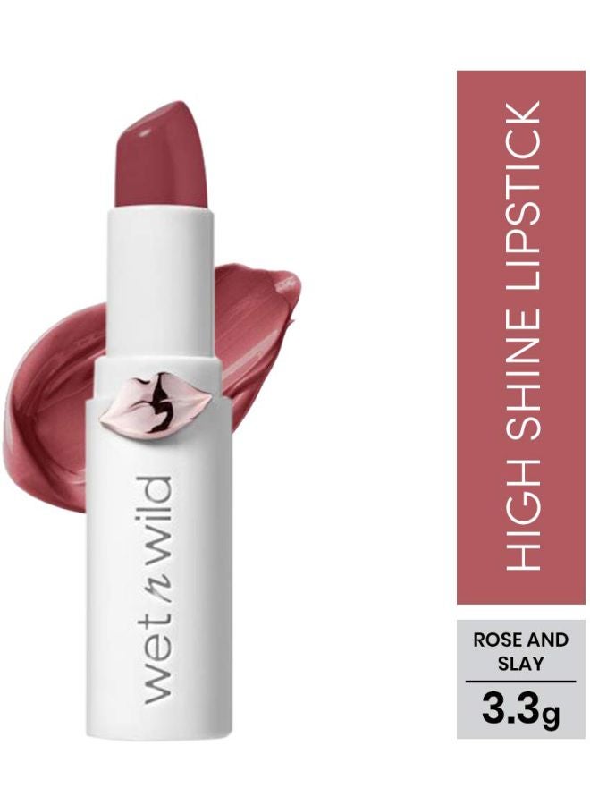 Wet N Wild Mega Last Shiny Lipstick Rose And Slay  - Image 4