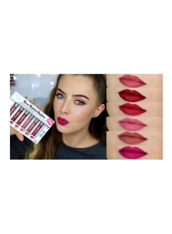 theBalm - Set of 6 Meet Matte Hughes Mini Long-Lasting Liquid Lipsticks Multicolour - Image 1
