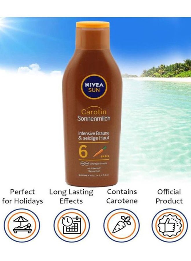 نيفيا لوشن الكاروتين لتسمير البشرة بعامل حماية من الشمس 6 200ملليلتر - Image 2
