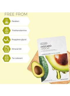 THEFACESHOP Real Nature Snow Avocado Sheet Mask 20grams  - Image 4