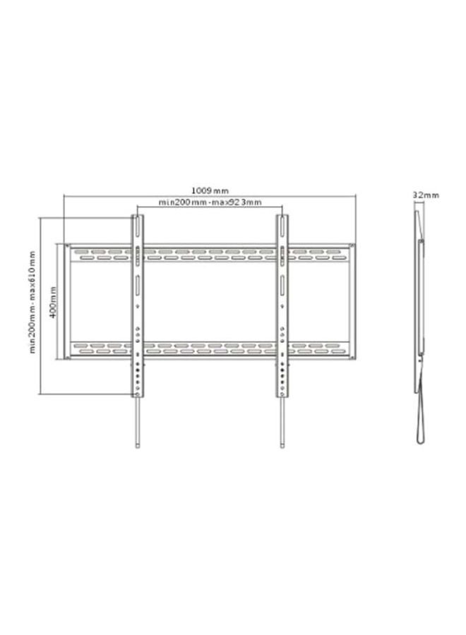 ALEESH - Tripp Lite Fixed Wall Mount For 60 Inch To 100 Tvs Monitors Flat Screens LED Plasma Or LCD Displays Tmwm-3033 Black - Image 1