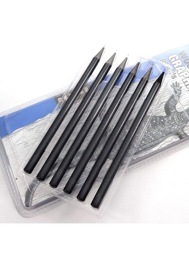 Montmarte 6-Piece Graphite Woodless Pencil Black - Image 2