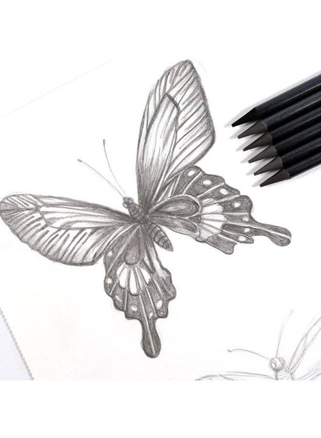 Montmarte 6-Piece Graphite Woodless Pencil Black - Image 4