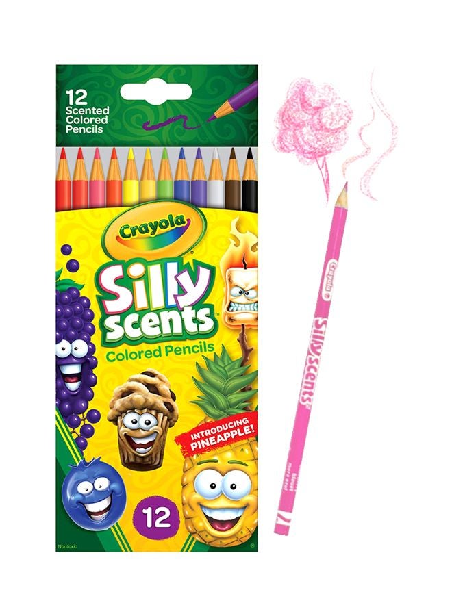 Crayola 12-Piece Silly Scents Colored Pencils Red/Green/Yellow - Image 2