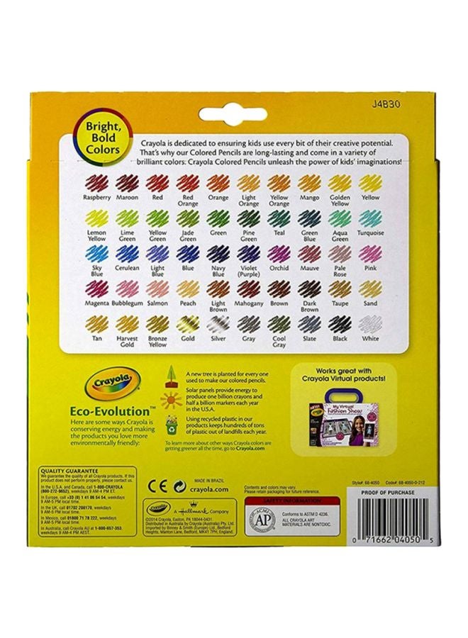 كرايولا طقم أقلام رصاص ملونة مكون من 50 قطعة أخضر/أصفر/أزرق/أحمر - Image 3