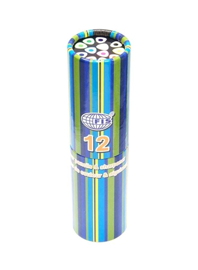 FIS 12-Piece Color Pencils With Wooden Sharpener Red/Yellow/Blue - Image 2