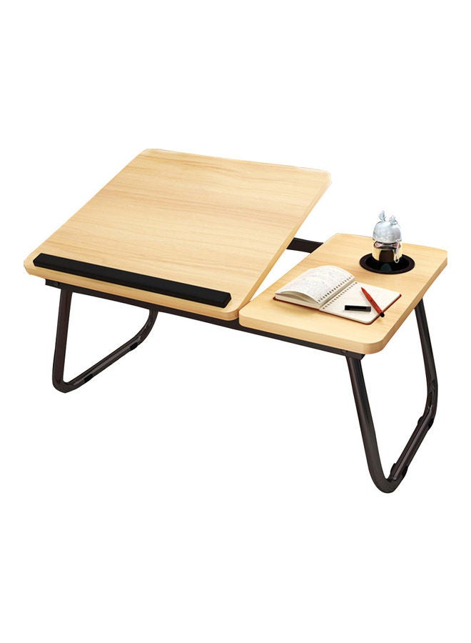 Adjustable Height Folding Table Beige/Black - Image 1