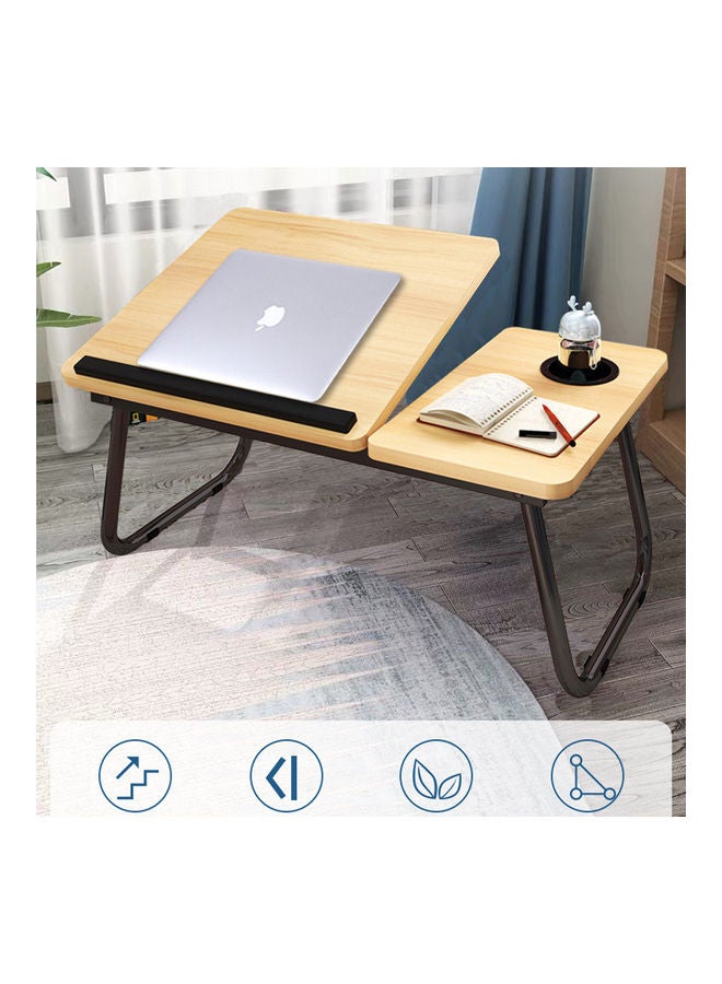 Adjustable Height Folding Table Beige/Black - Image 2