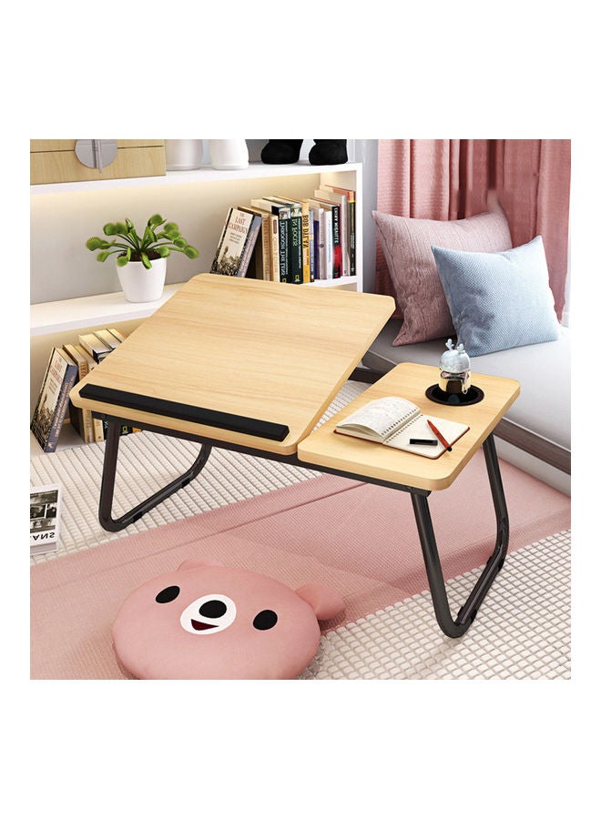 Adjustable Height Folding Table Beige/Black - Image 3