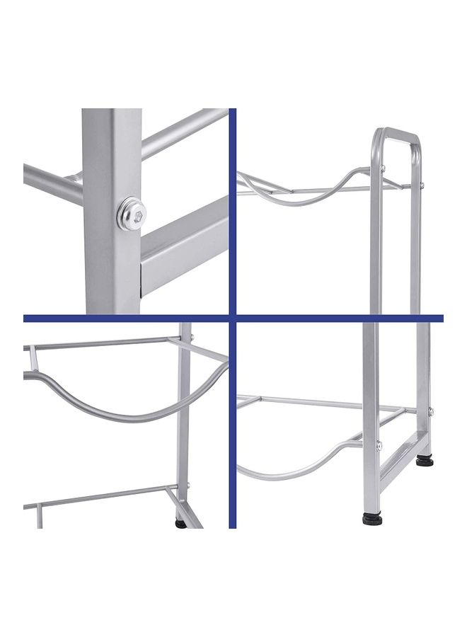 3-Rack Gallon Storage Shelf Silver 29inch  - Image 3