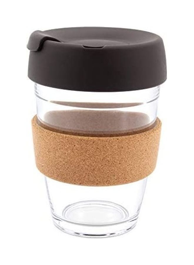 Travel Mug With Lid Clear/Brown/Black - Image 1