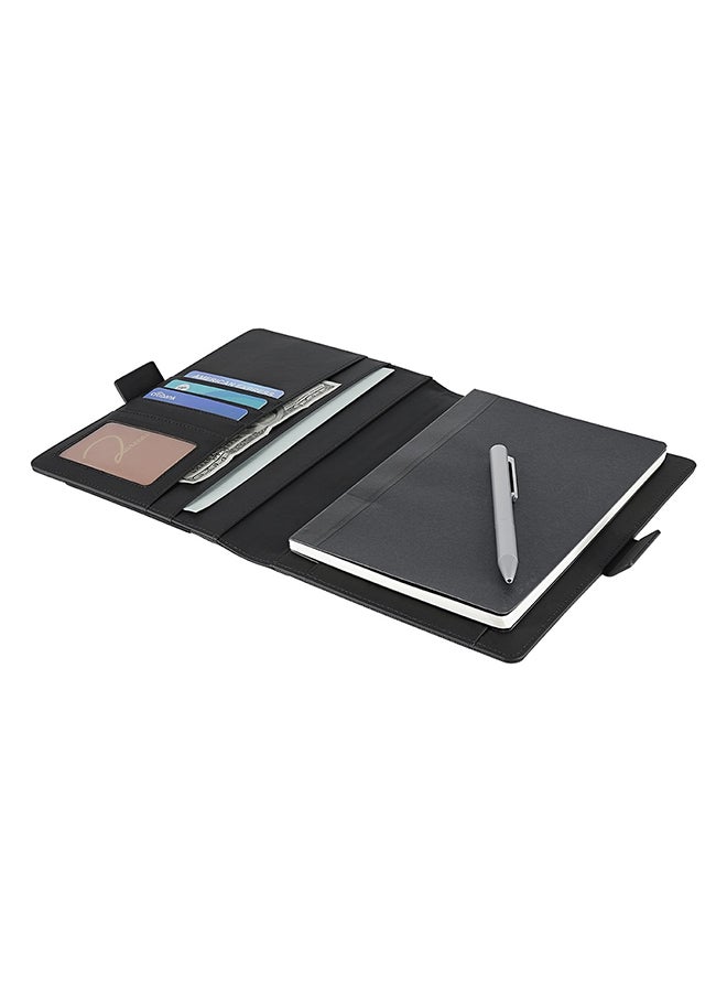 A5 Lined Notebook With Pen And Card Slots Black - v1616221216/N41916803A_2