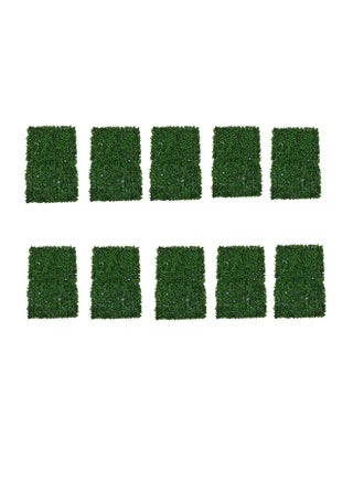 10-Piece Decorative Artificial Wall Grass Green 40x60cm - v1616222643/N43884916A_1