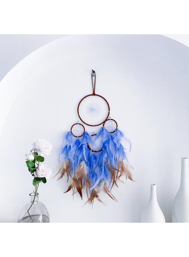 آن فش دلاية بتصميم صائدة الاحلام مزينة بريش هندي متعدد الألوان 70سم - Image 2