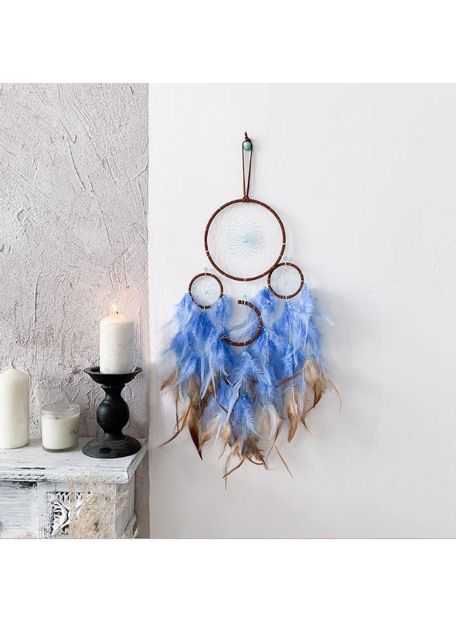 آن فش دلاية بتصميم صائدة الاحلام مزينة بريش هندي متعدد الألوان 70سم - Image 3