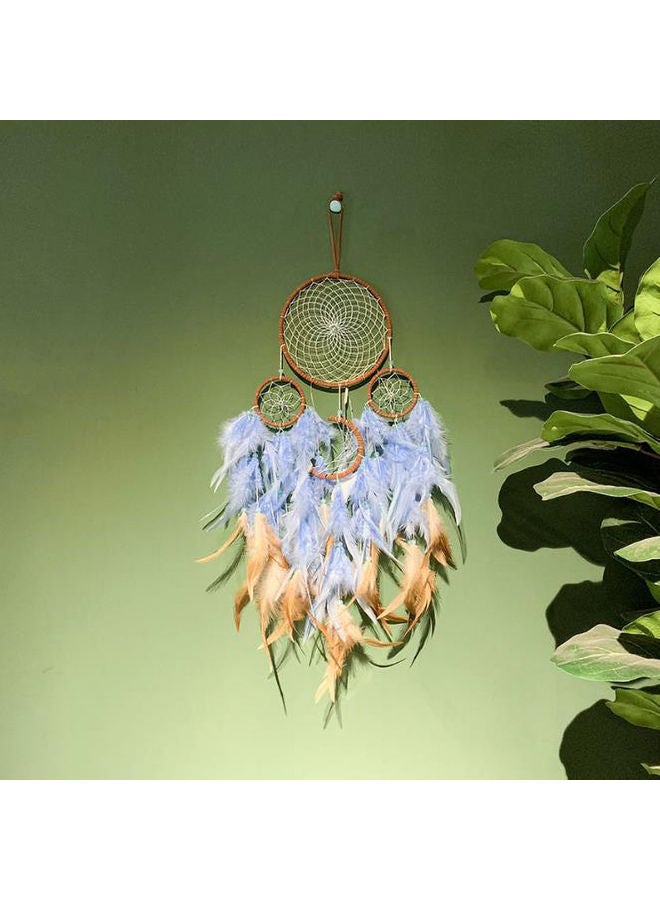 آن فش دلاية بتصميم صائدة الاحلام مزينة بريش هندي متعدد الألوان 70سم - Image 4