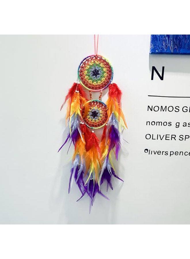 AnneFish Indian Feather Dream Catcher Pendant Multicolour  - Image 2