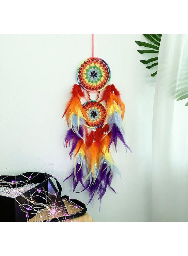 AnneFish Indian Feather Dream Catcher Pendant Multicolour  - Image 4