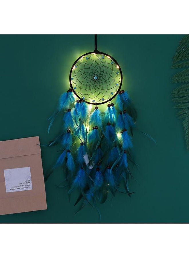AnneFish Indian Feather Dream Catcher Pendant With Led Light Multicolour 60cm  - Image 3