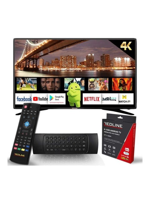 تلفزيون LED ريدلاين أندرويد مقاس 43 بوصة RED-LED43K1000 أسود