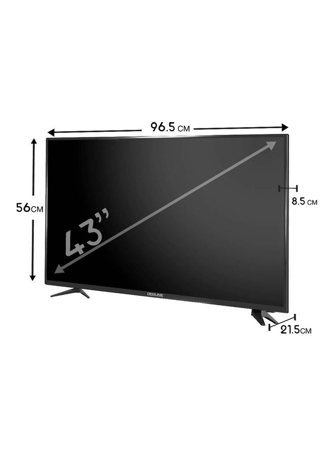 تلفزيون LED ريدلاين أندرويد مقاس 43 بوصة RED-LED43K1000 أسود