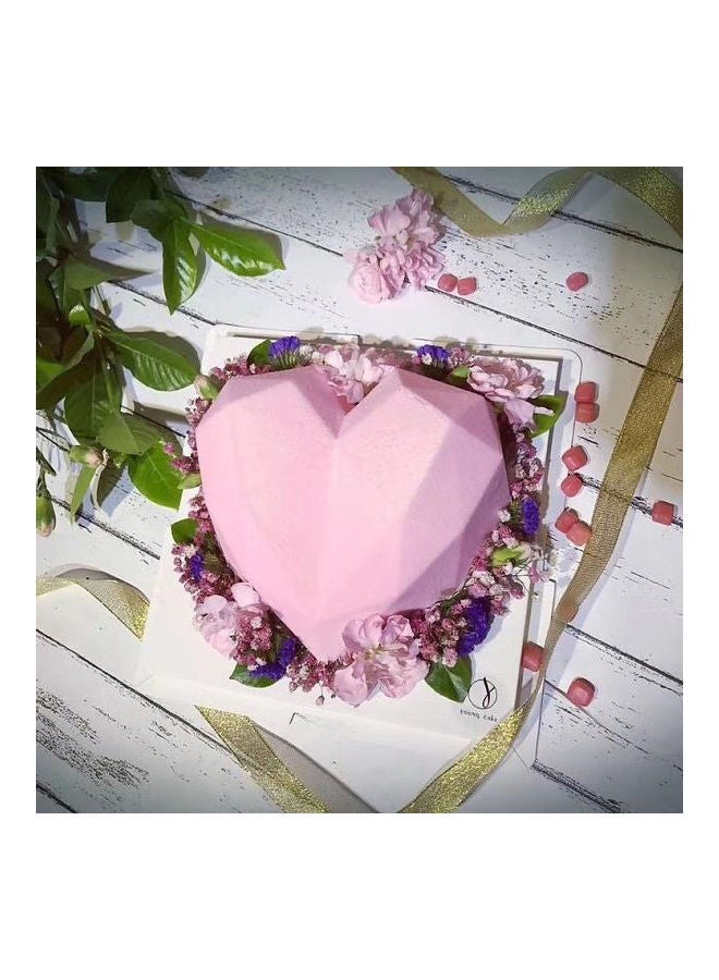 AnneFish Heart Shape Diamond Mousse Silicone Cake Mold White 18.4x18.8x5.9cm  - Image 5