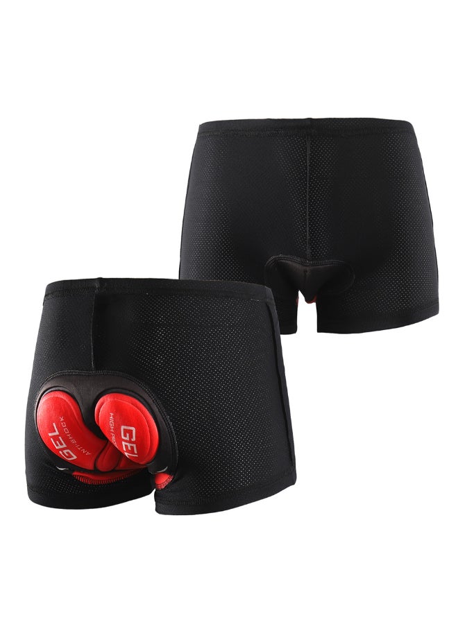 3D Gel Padded Underwear Shorts Black/Red - Image 2