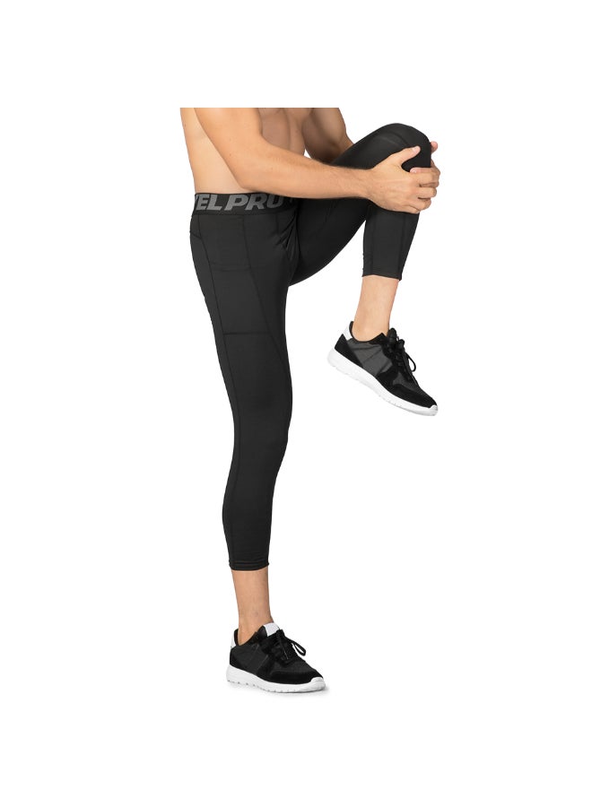 3 Packs  High Waist Yoga Pants Black X/Grey X/Dark Blue  - Image 3