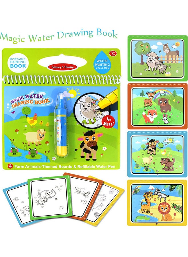 كتاب الرسم المائي السحري مع قلم مائي - Image 1