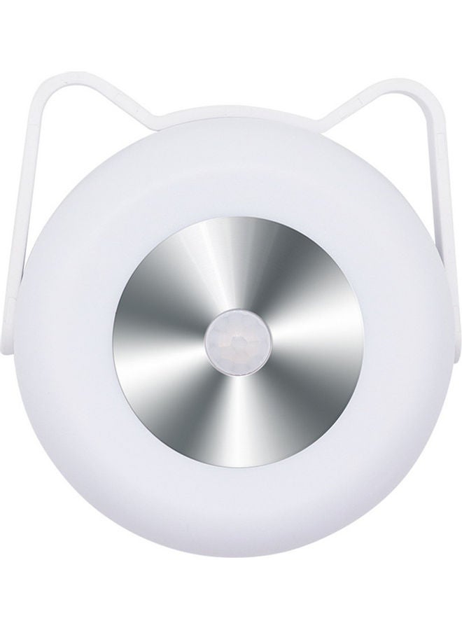 ISank Infrared Human Body Induction Cat Ears Shape Control Cabinet Night Light White/Silver 23cm - Image 1