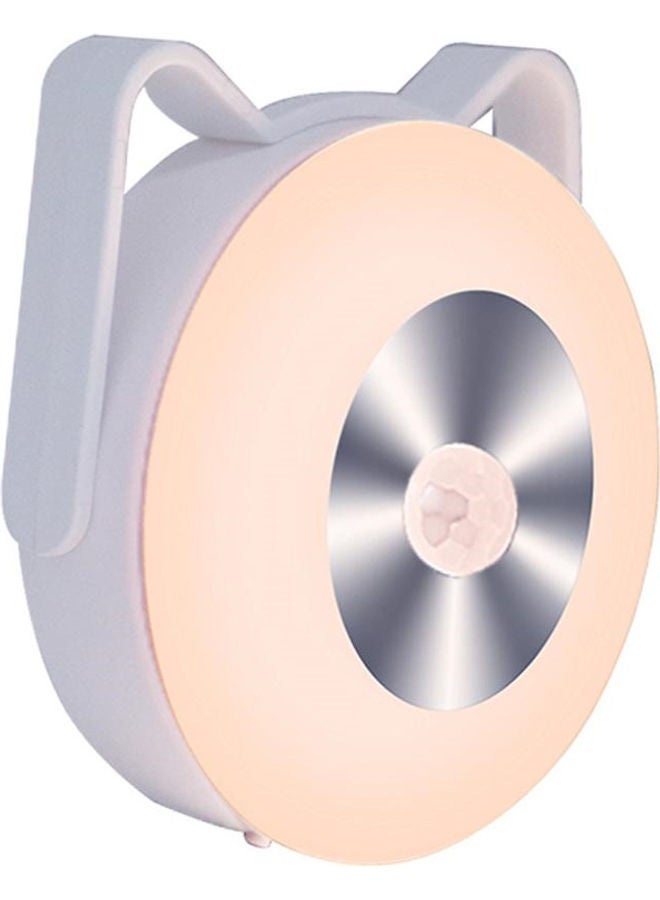 ISank Infrared Human Body Induction Cat Ears Shape Control Cabinet Night Light White/Silver/Beige 11.81x9.05inch - Image 1