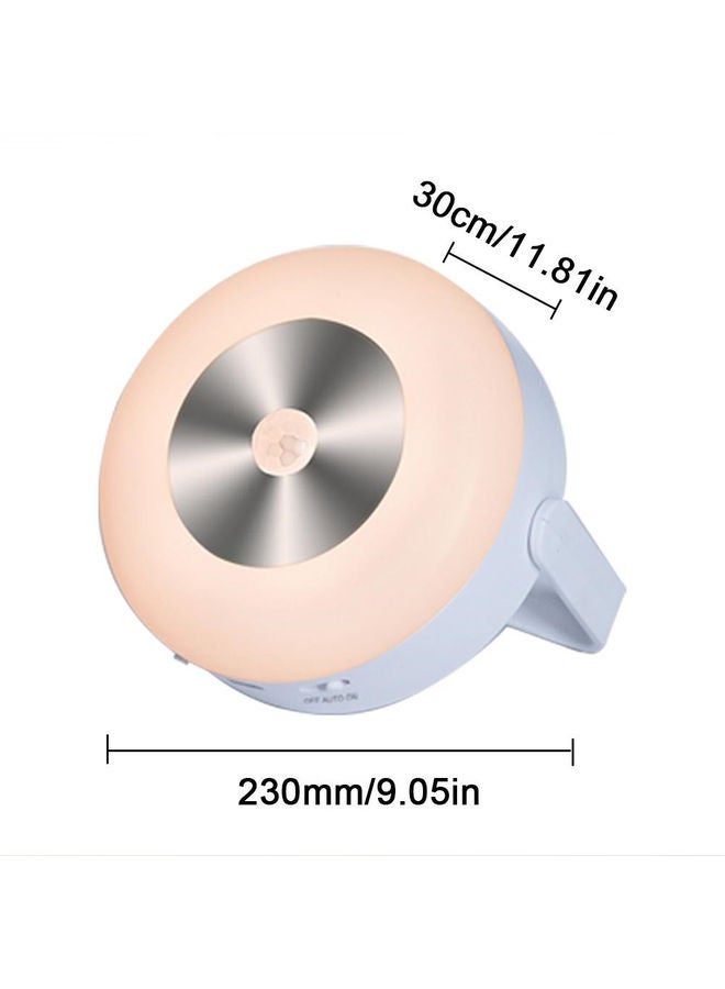 ISank Infrared Human Body Induction Cat Ears Shape Control Cabinet Night Light White/Silver/Beige 11.81x9.05inch - Image 2