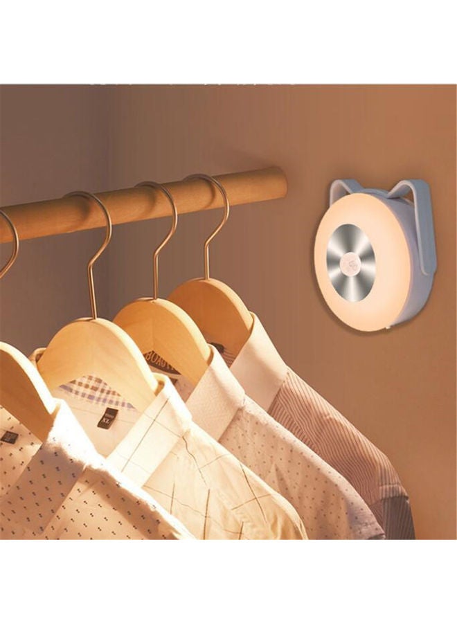 ISank Infrared Human Body Induction Cat Ears Shape Control Cabinet Night Light White/Silver/Beige 11.81x9.05inch - Image 4