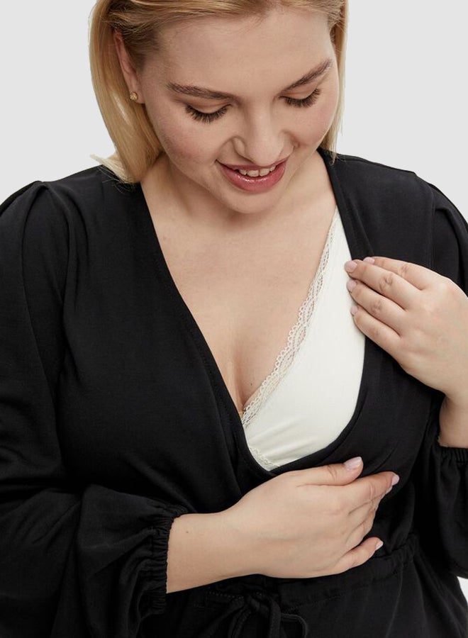 Mamalicious 2-in-1 Maternity Top Black  - Image 4