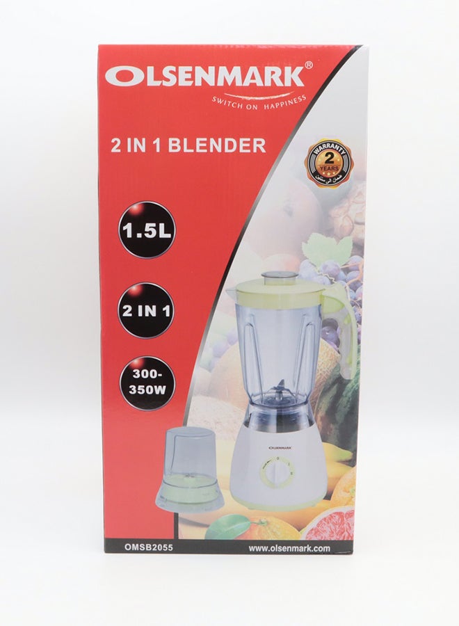 2-In-1 Super Blender 450W 450.0 W OMSB2055 White/Clear/Green