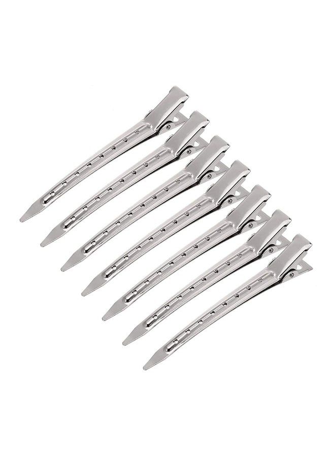 Mariani 12-Piece Duckbill Hair Clips Silver - Image 2