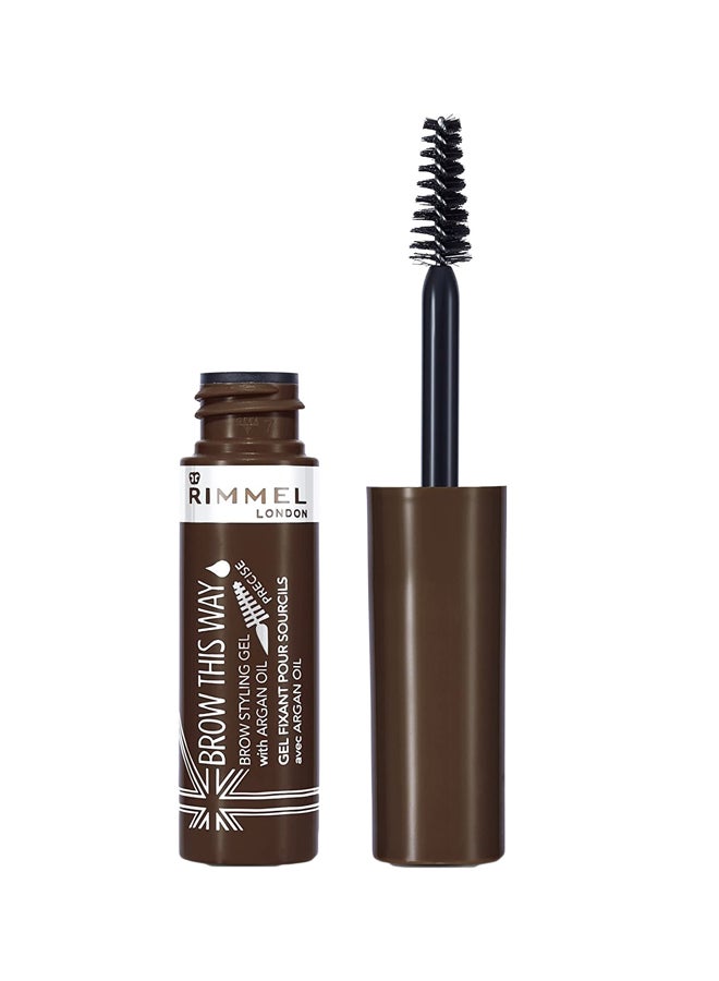 RIMMEL LONDON Brow This Way Gel With Argan Oil Dark Brown 003  - Image 1
