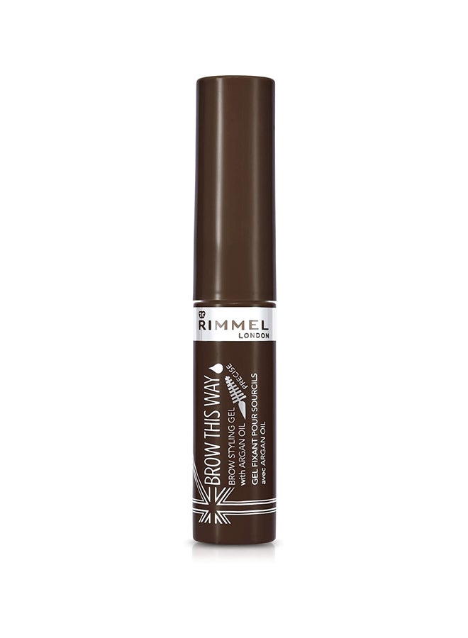 RIMMEL LONDON Brow This Way Gel With Argan Oil Dark Brown 003  - Image 2