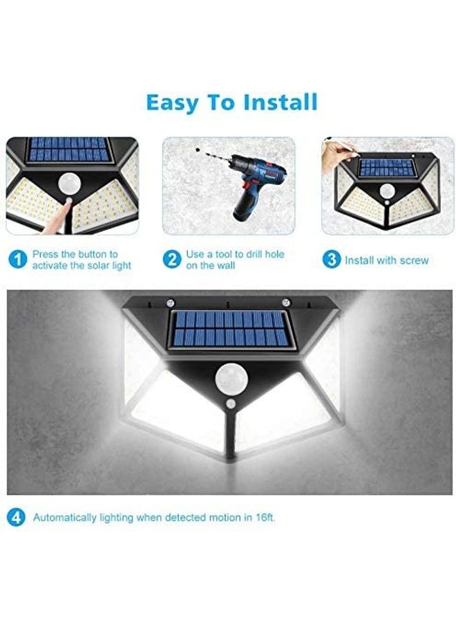 ماركة غير محددة مصباح LED يعمل بالطاقة الشمسية ومزود بجهاز استشعار للحركة للأماكن الخارجية أسود/ أبيض/ أصفر 2.36x5.23x3.7بوصة  - Image 5