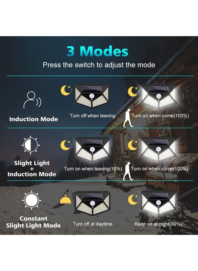 ماركة غير محددة مصباح LED يعمل بالطاقة الشمسية ومزود بجهاز استشعار للحركة للأماكن الخارجية أسود/ أبيض/ أصفر 2.36x5.23x3.7بوصة  - Image 3