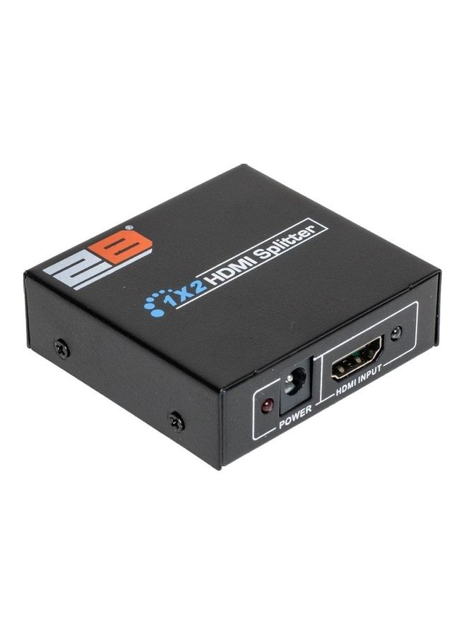 2B HDMI Splitter, 1 to 2, automatic detection, with Power Adapter an Led Indicator Black - Image 4
