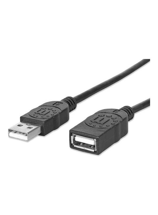 Manhattan - 393850 Hi-Speed USB Extension Cable, A Male / A Female, Speeds of up to 480 Mbps Black - Image 1