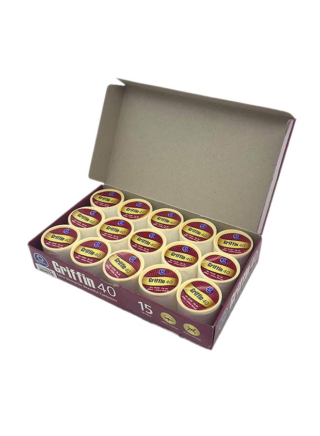 Mariani 15-Piece Griffin 40 TKT Cotton Thread White 300meter - Image 1