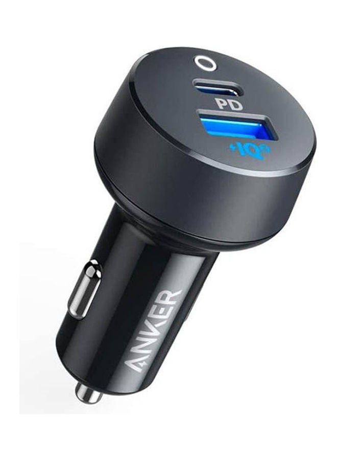 USB C Car Charger, 33W PowerDrive PD＋ 2 Car Adapter with 1 18W PD Port for iPad, iPhone XS/Max/XR/X/8, and 1 15W Fast Charge Port for Samsung S10/S9/S8 Black